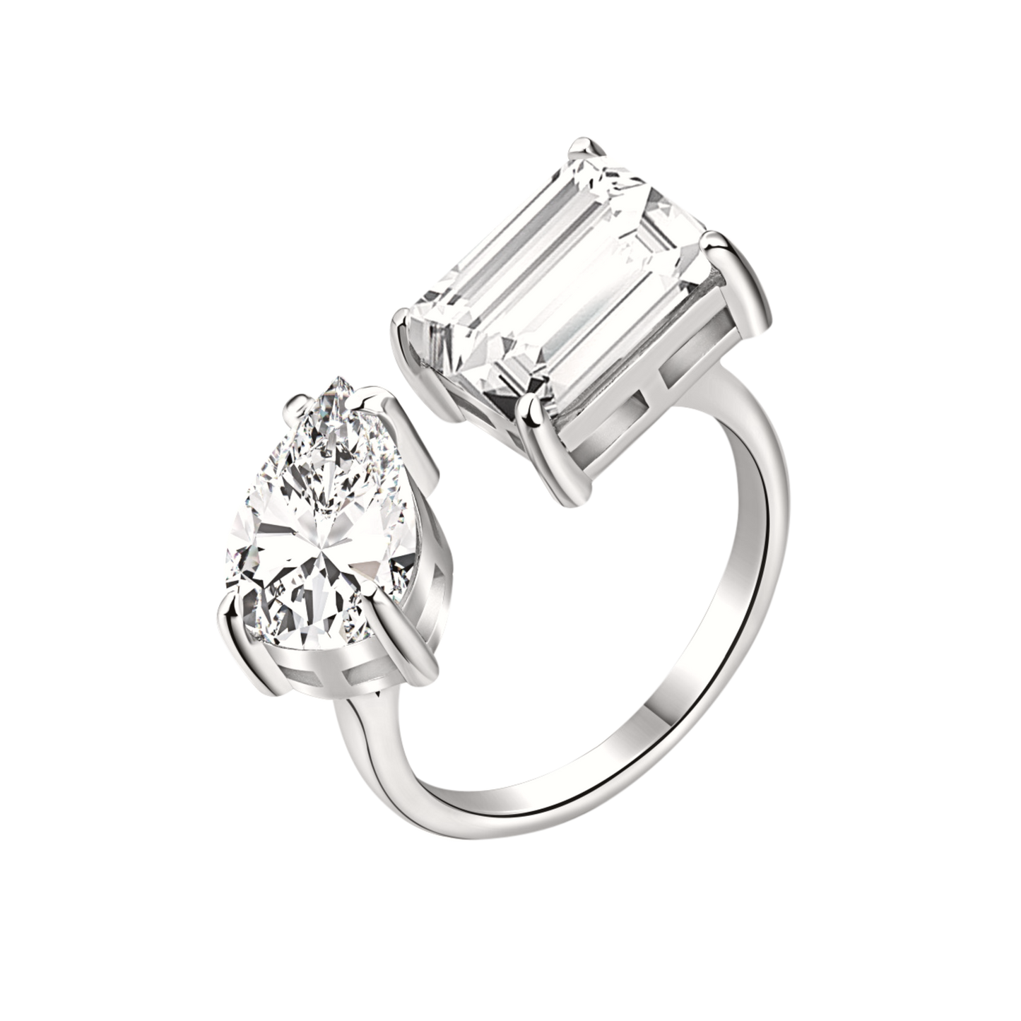 Pierścionek Srebrny 925 | Elegancki Design Z Cyrkonią 5A, 0.01kg 1