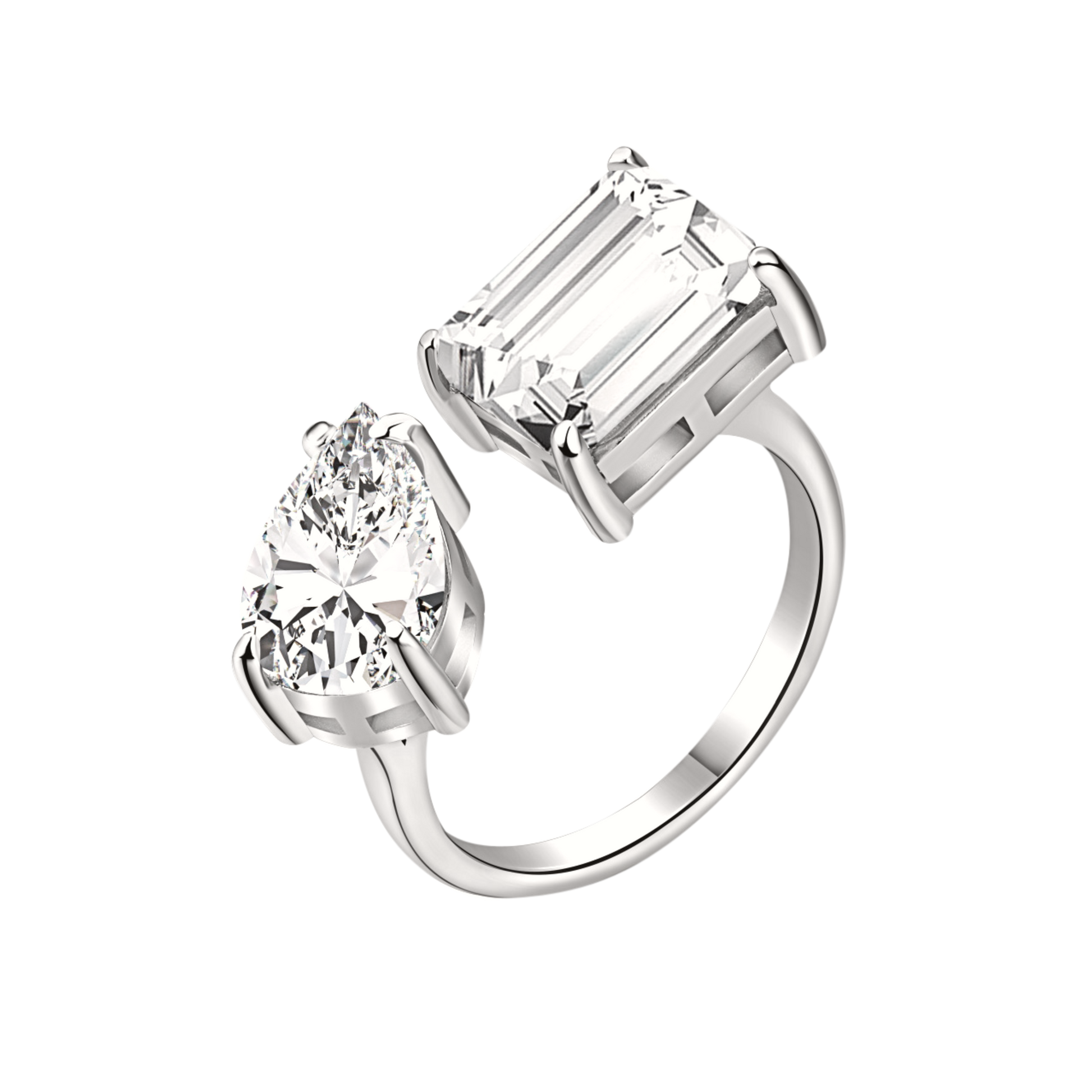 Pierścionek Srebrny 925 | Elegancki Design Z Cyrkonią 5A, 0.01kg 1