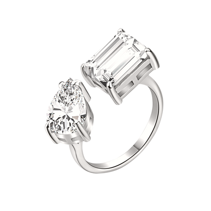 Pierścionek Srebrny 925 | Elegancki Design Z Cyrkonią 5A, 0.01kg 1