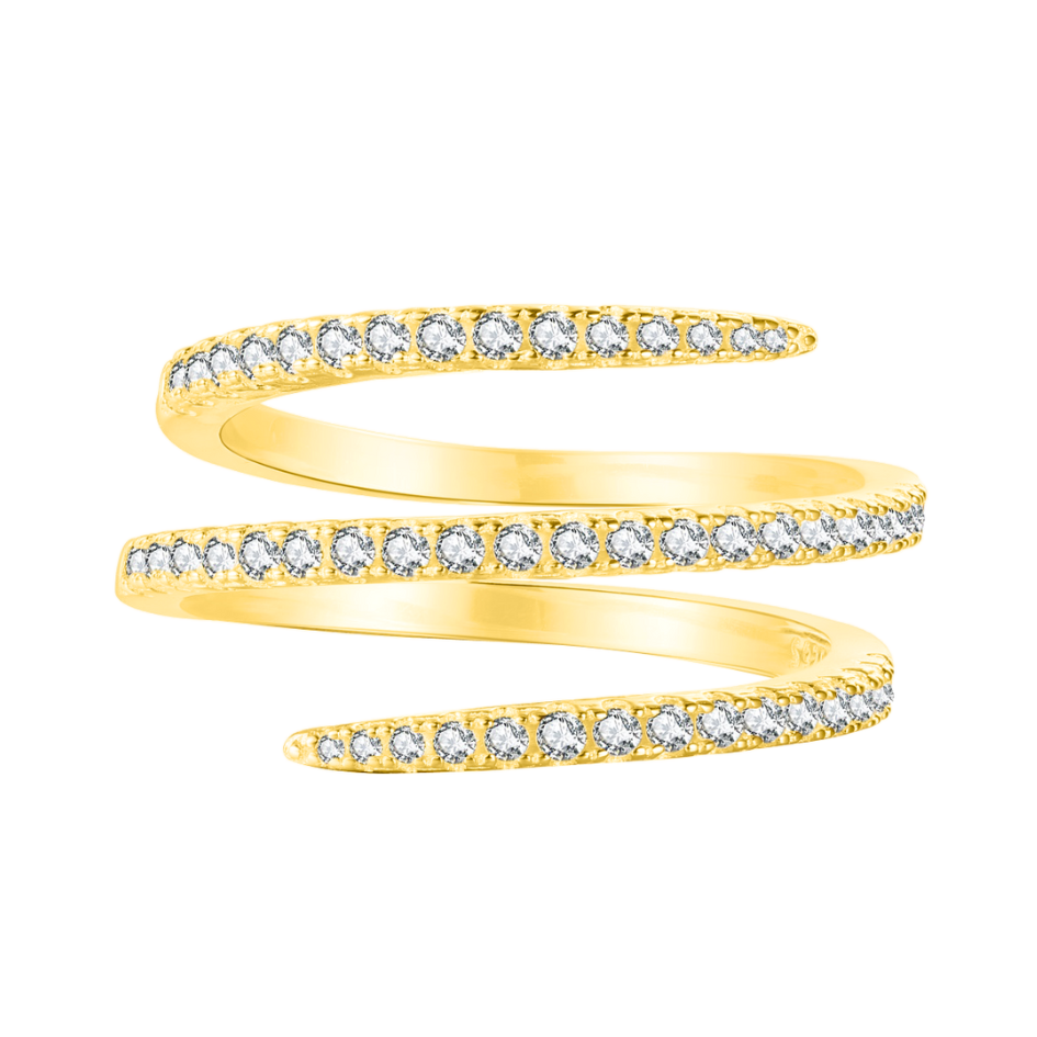 Pierścionek Srebrny 925 | Powłoka 18K, Cyrkonia 5A, 0.01kg 0