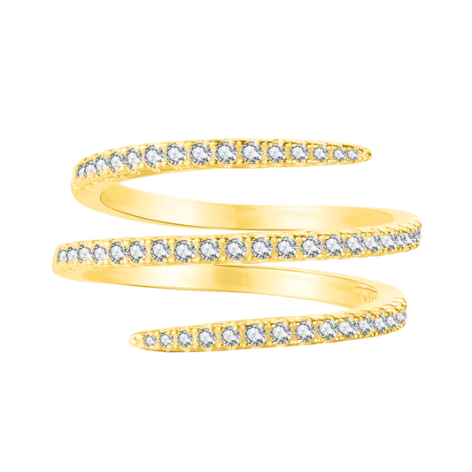 Pierścionek Srebrny 925 | Powłoka 18K, Cyrkonia 5A, 0.01kg 0