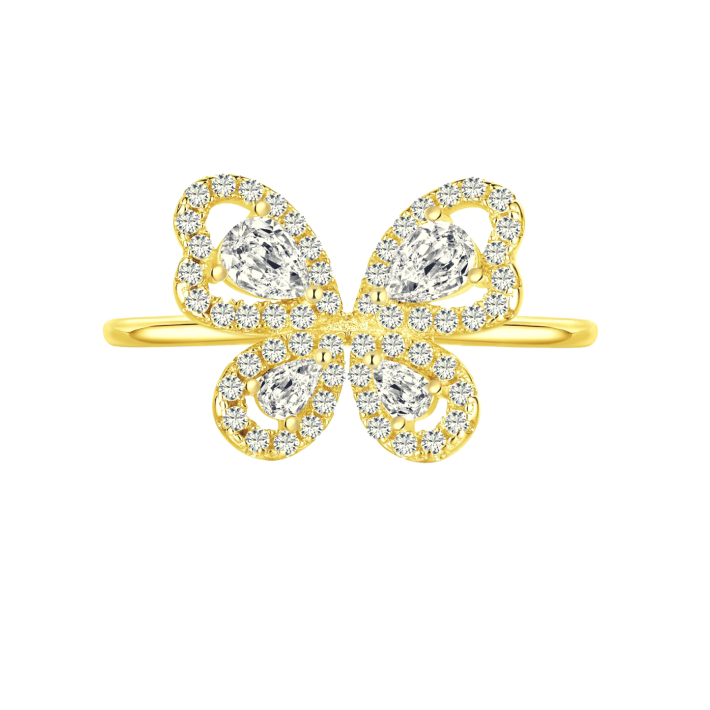 Pierścionek Srebrny 925 | Pozłacany 18K z Cyrkonią 0,01kg 0