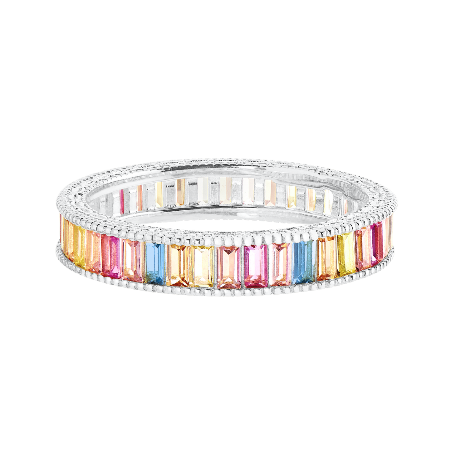 Pierścionek Srebrny 925 | Ręcznie Wykonany Z Kolorowymi Kamieniami | 0.005 kg 1