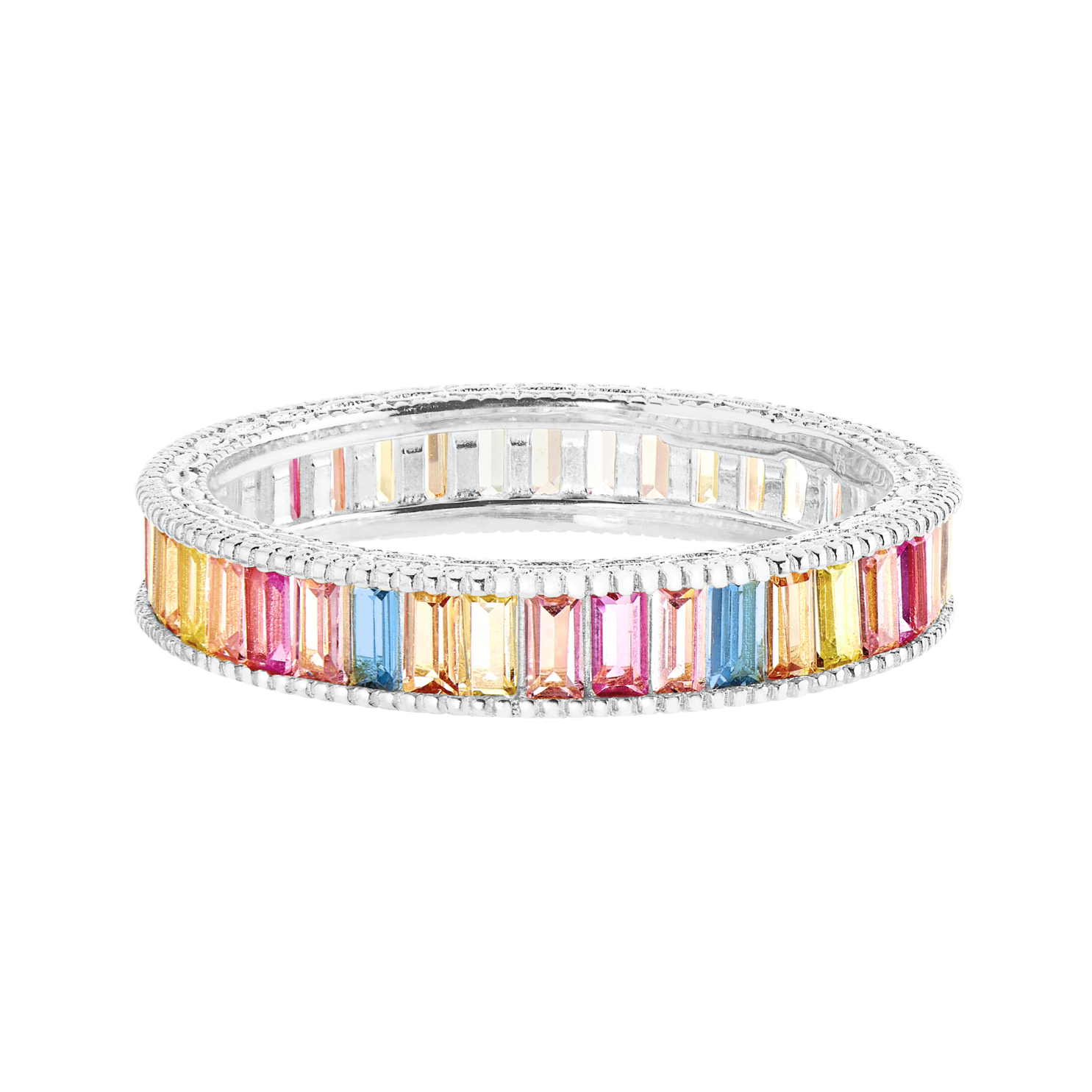 Pierścionek Srebrny 925 | Ręcznie Wykonany Z Kolorowymi Kamieniami | 0.005 kg 1