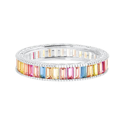 Pierścionek Srebrny 925 | Ręcznie Wykonany Z Kolorowymi Kamieniami | 0.005 kg 1