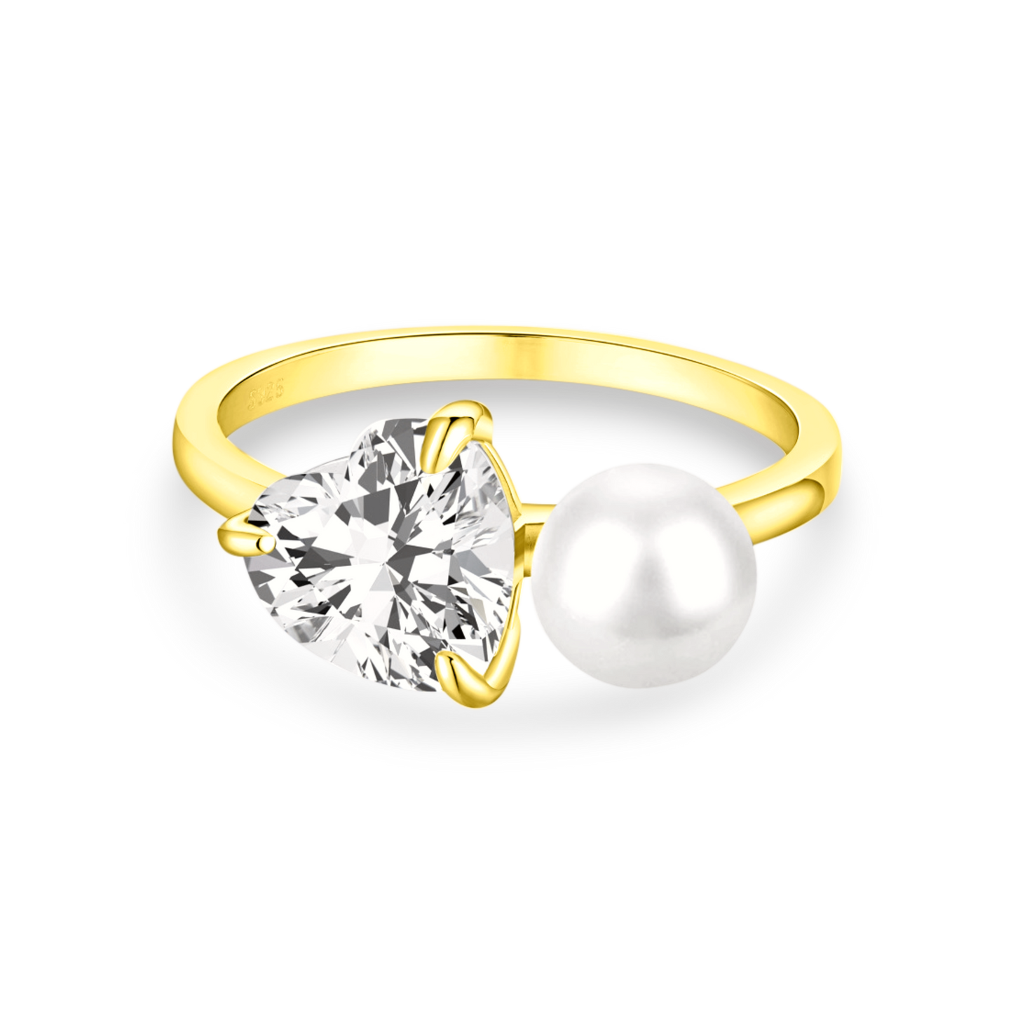 Pierścionek Srebrny 925 | Złocenie 18K & Cyrkonia 5A 0