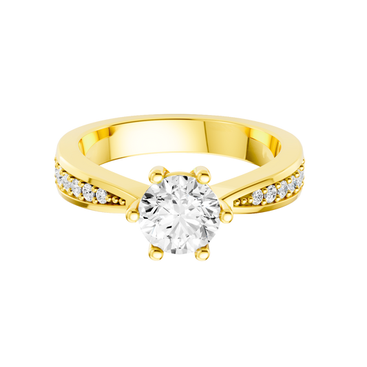 Pierścionek Zaręczynowy Silea | Klasyczna Elegancja Z Diamentem 0,5 kg 0