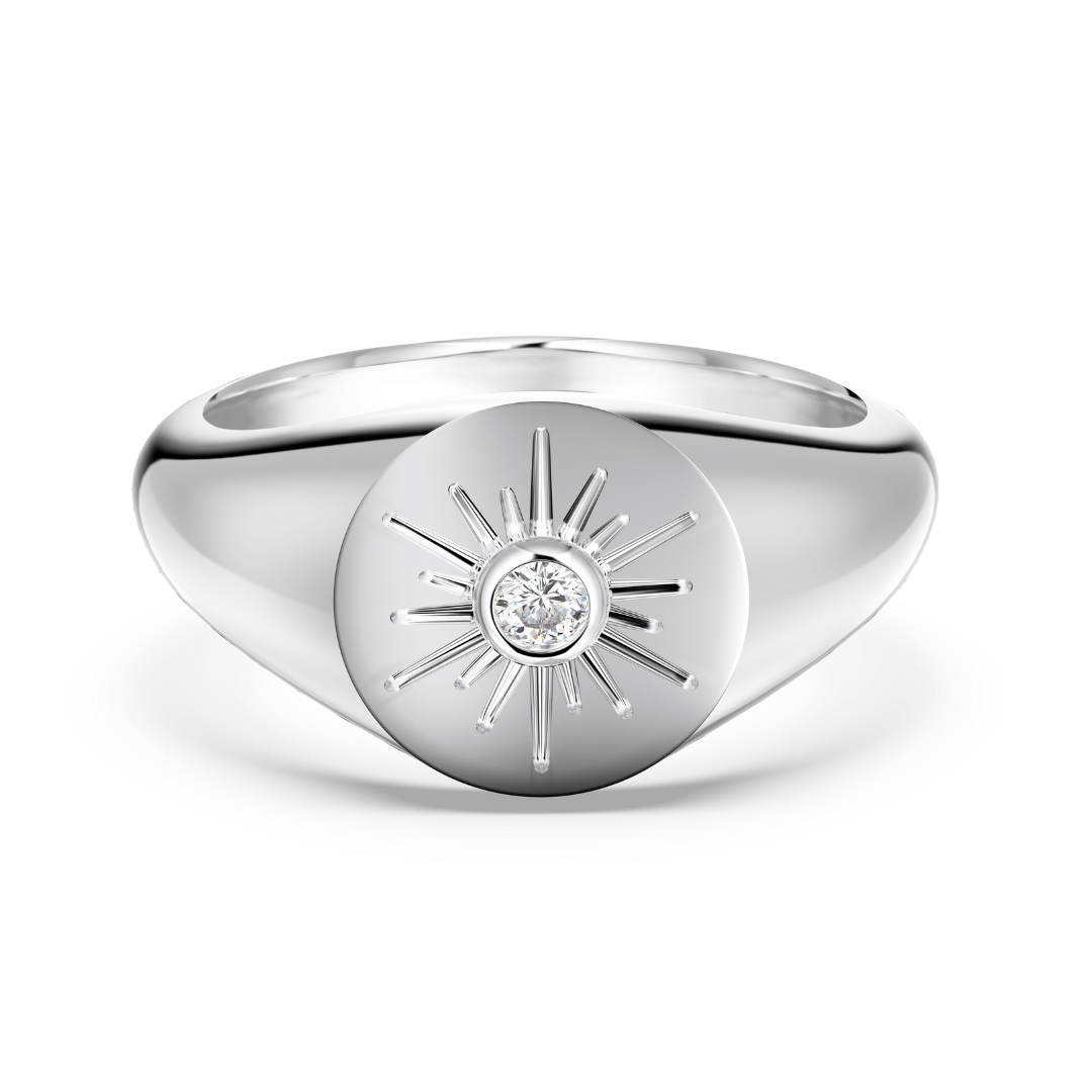 Pierścionek Zareczynowy Srebrny 925 | Elegancki Blask 0.01 kg 1