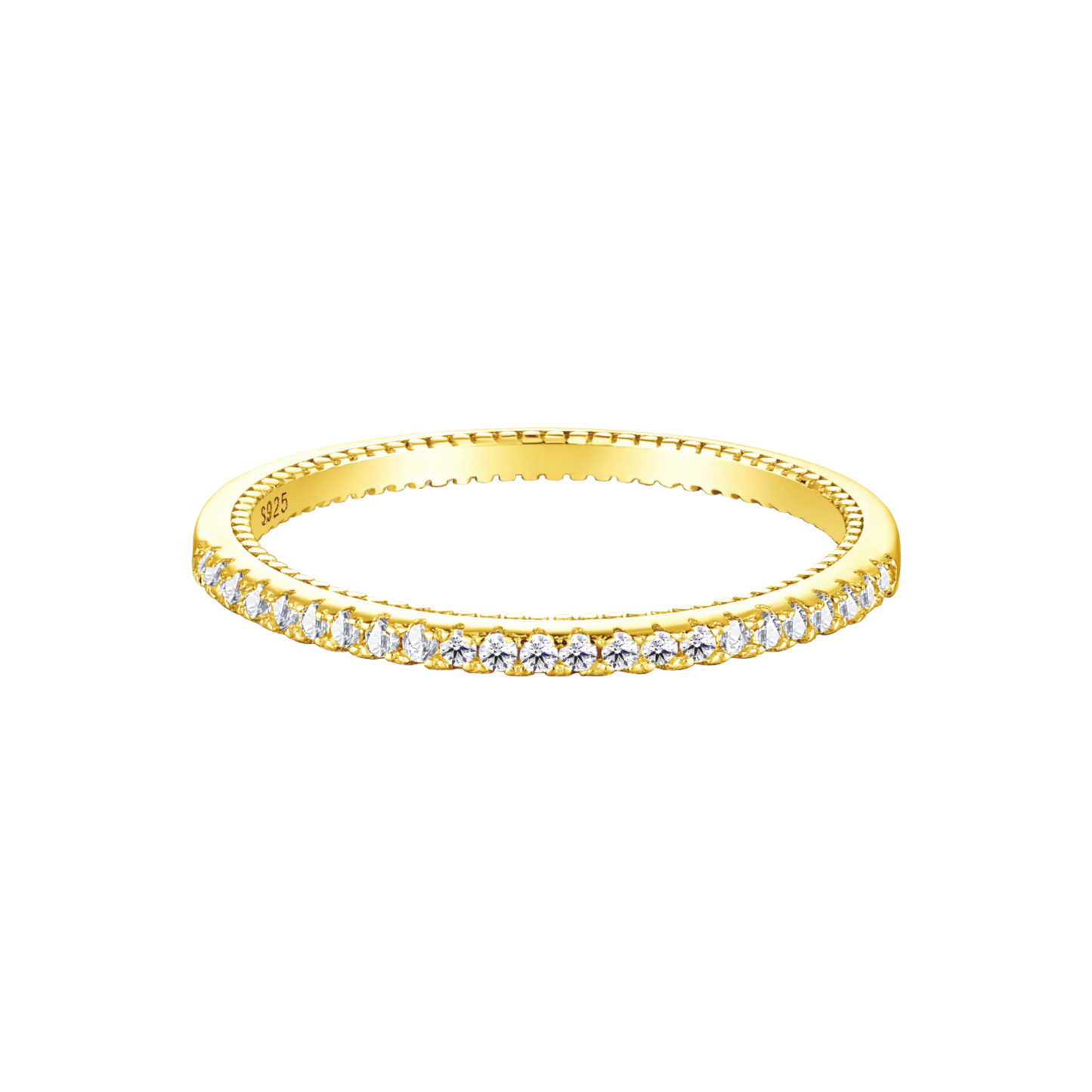 Pierścionek Złocony 18K | Srebro 925 | Cyrkonia - Pierscionek Zareczynowy 57/58mm, 59/60mm 0