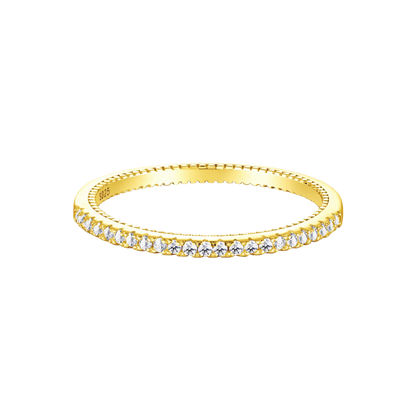 Pierścionek Złocony 18K | Srebro 925 | Cyrkonia - Pierscionek Zareczynowy 57/58mm, 59/60mm 0