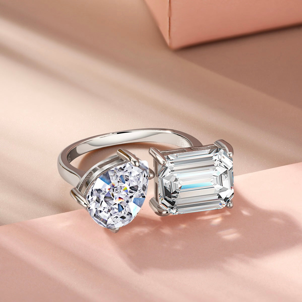 Pierścionek Złocony 18K | Srebro 925 | Cyrkonia 5A | Regulowany Rozmiar S-XL 2