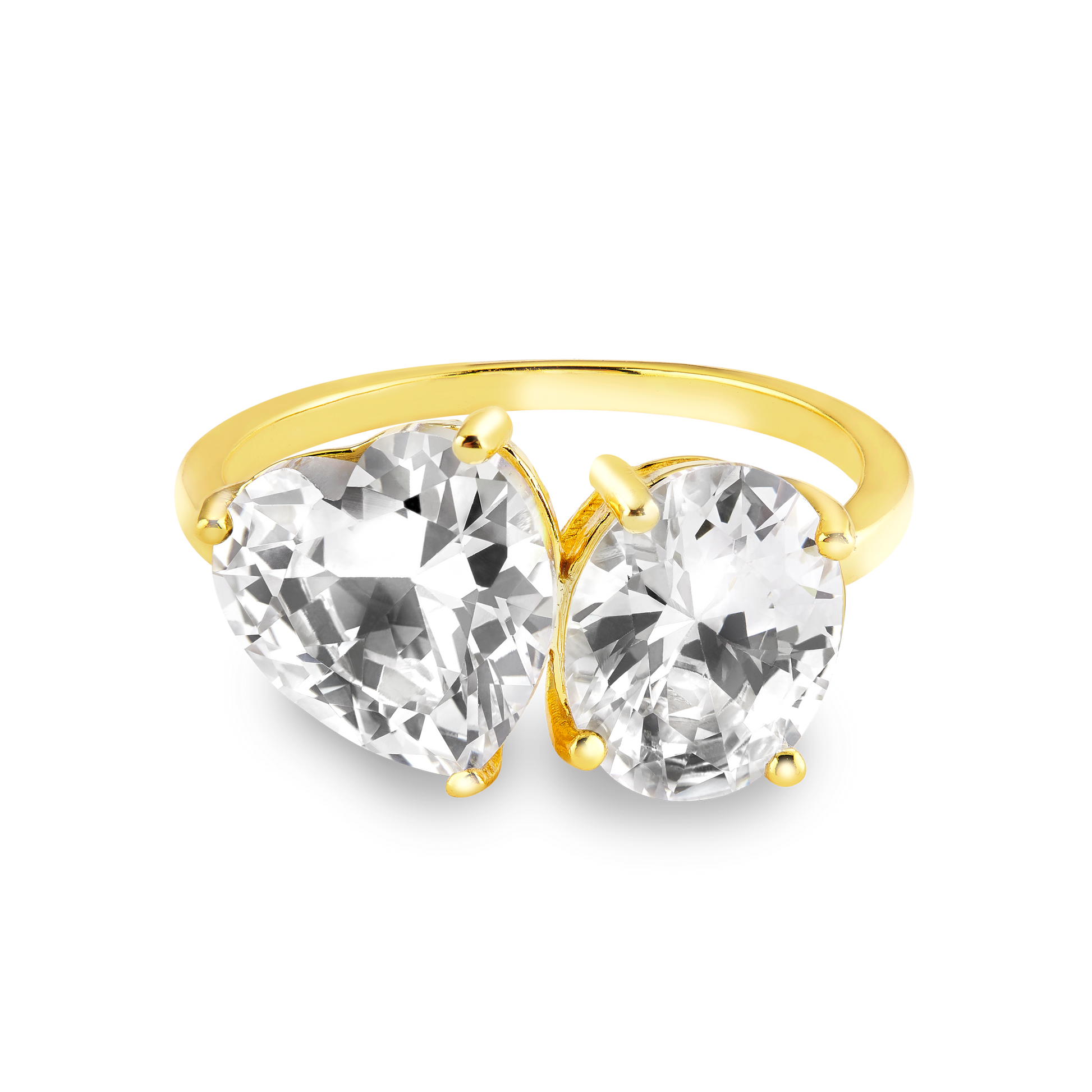 Pierścionek srebrny 925 | Złocona powłoka 0