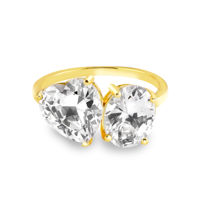 Pierścionek srebrny 925 | Złocona powłoka 0