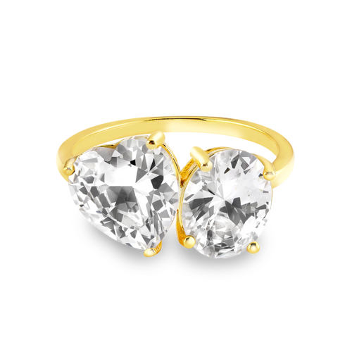 Pierścionek srebrny 925 | Złocona powłoka 0