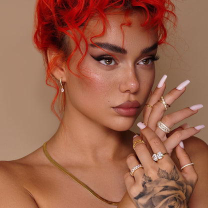 Pierścionek srebrny 925 | Złocona powłoka 3