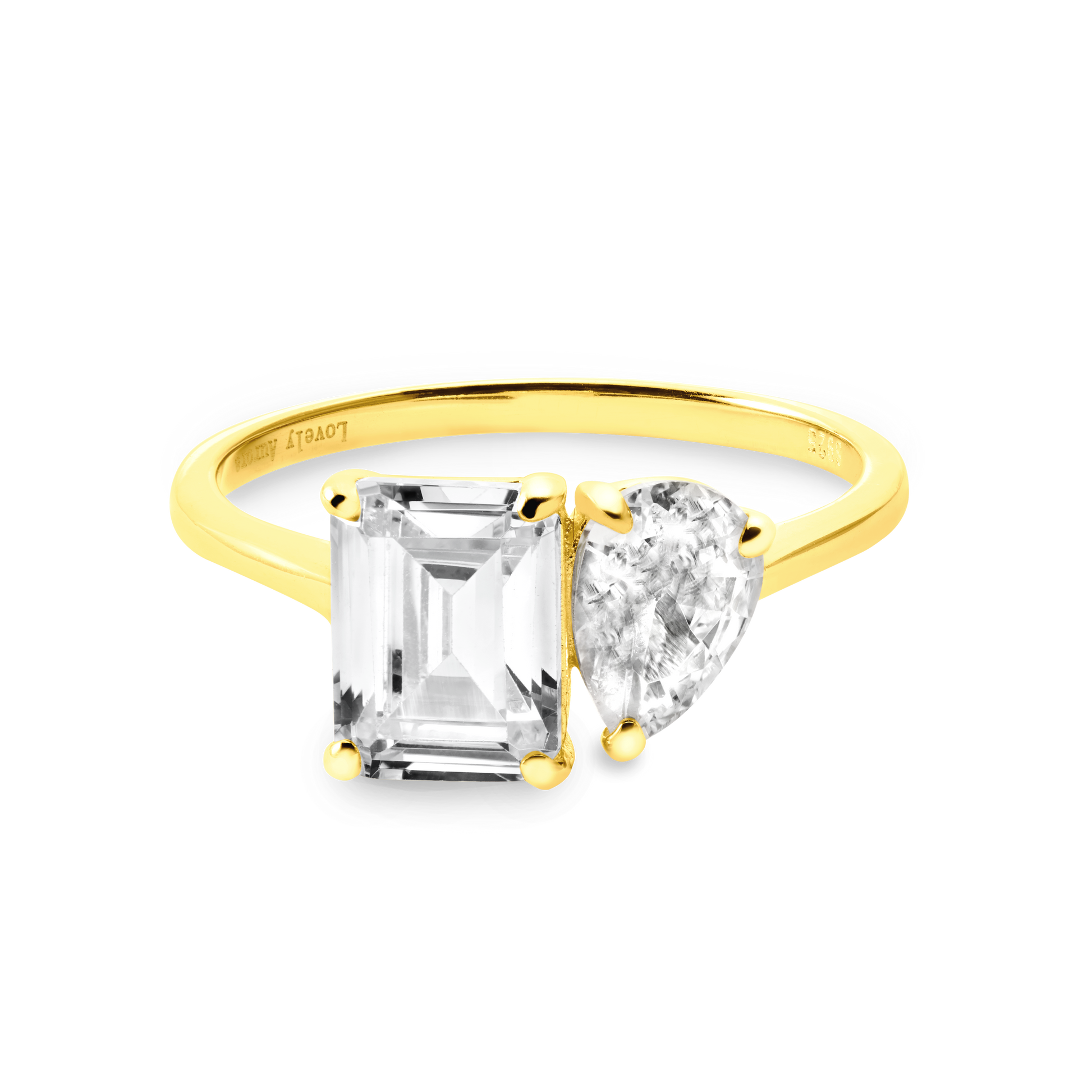 Pierścionek ze srebra 925 | Elegancka powłoka 18K 0