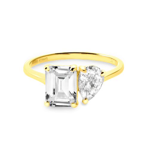 Pierścionek ze srebra 925 | Elegancka powłoka 18K 0