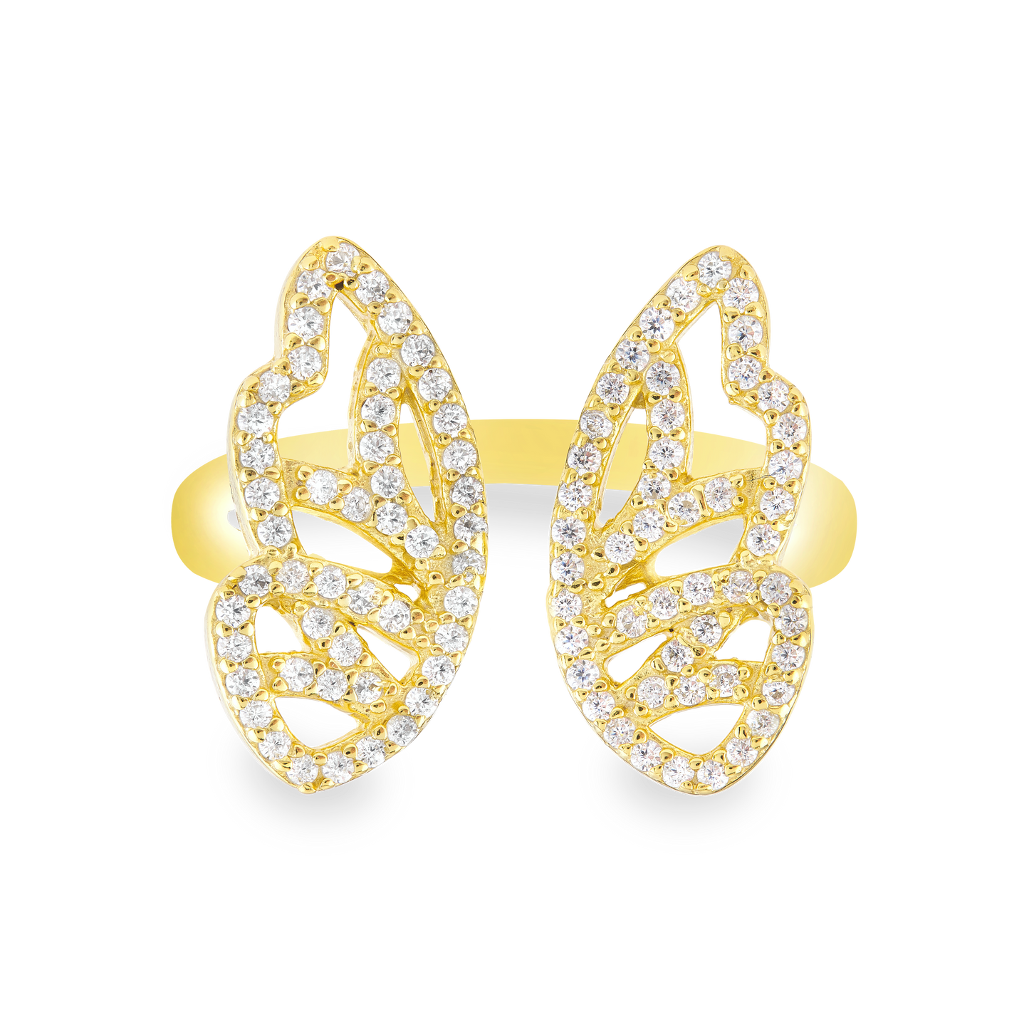 Pierścionek ze srebra 925 | Pozłacany 18-karatowym złotem 0