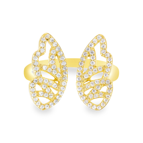 Pierścionek ze srebra 925 | Pozłacany 18-karatowym złotem 0