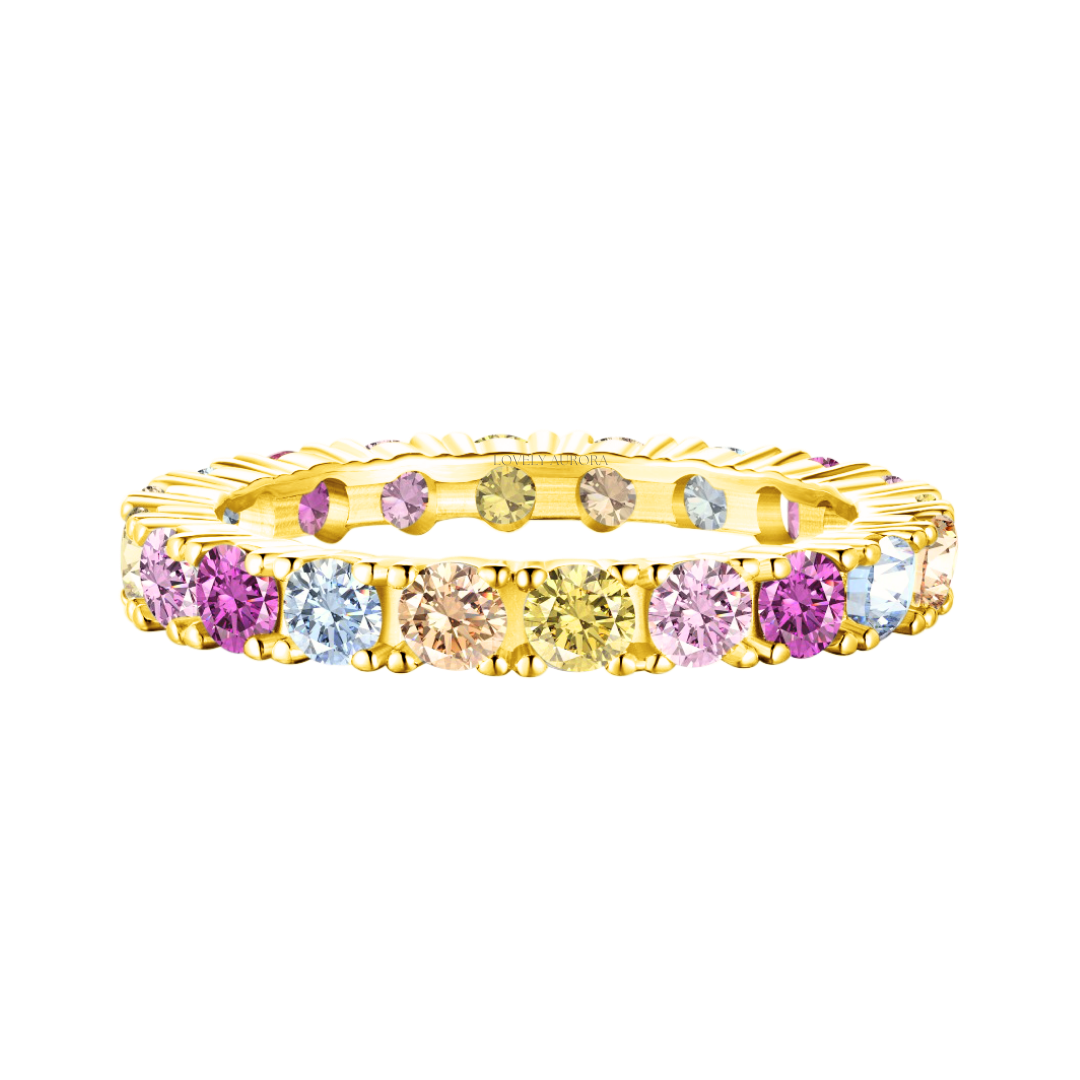 Pierścionek ze srebra 925 | Ręcznie wykonany z kolorowymi kamieniami 0