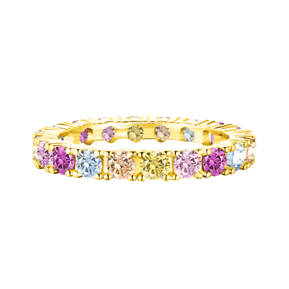 Pierścionek ze srebra 925 | Ręcznie wykonany z kolorowymi kamieniami 0