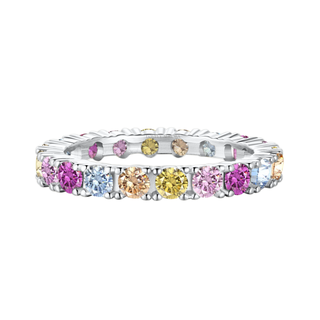 Pierścionek ze srebra 925 | Ręcznie wykonany z kolorowymi kamieniami 1