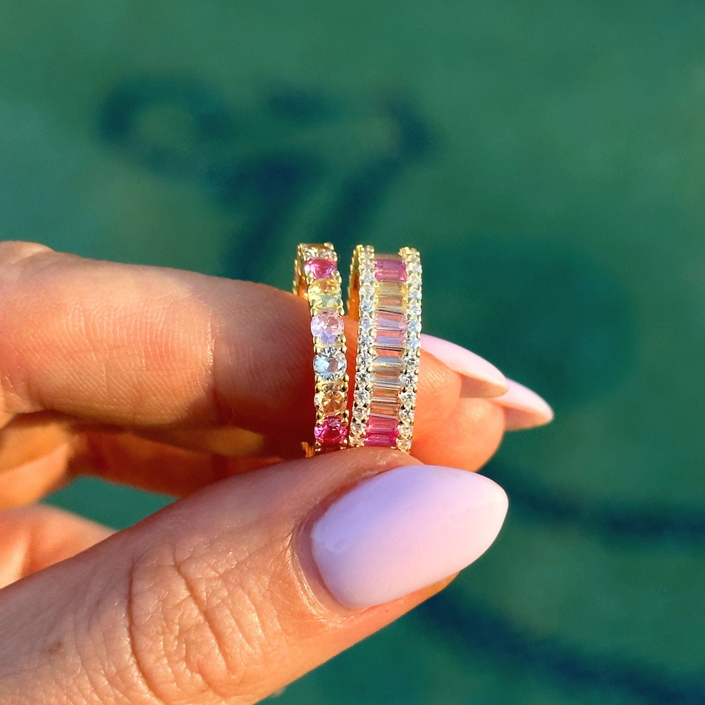 Pierścionek ze srebra 925 | Ręcznie wykonany z kolorowymi kamieniami 2