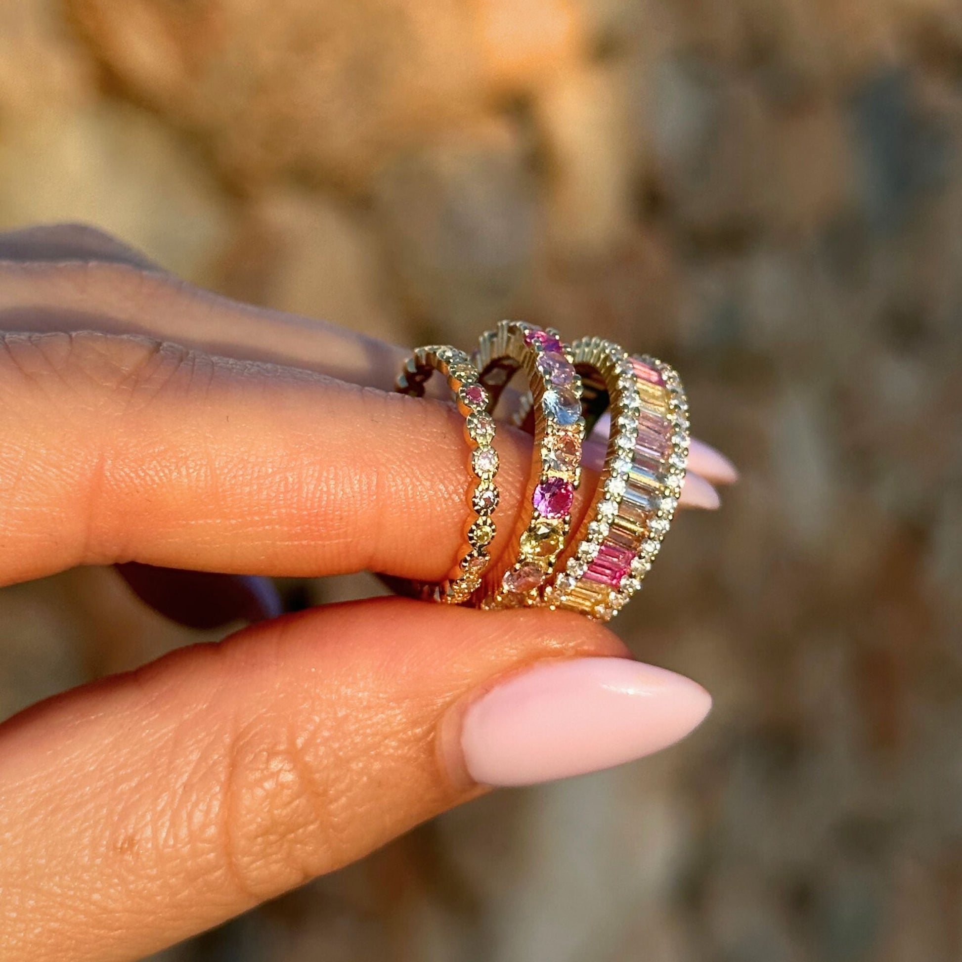 Pierścionek ze srebra 925 | Ręcznie wykonany z kolorowymi kamieniami 3