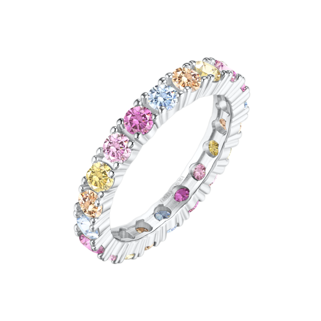 Pierścionek ze srebra 925 | Ręcznie wykonany z kolorowymi kamieniami 5