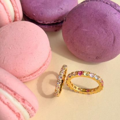 Pierścionek ze srebra 925 | Ręcznie wykonany z kolorowymi kamieniami 6