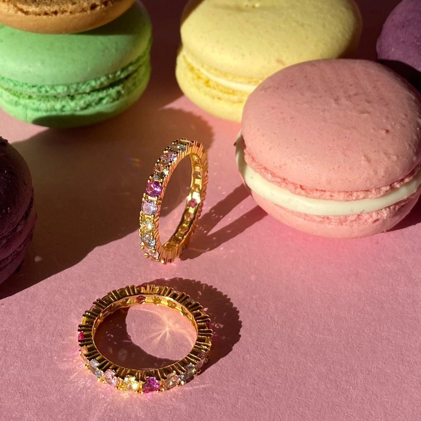 Pierścionek ze srebra 925 | Ręcznie wykonany z kolorowymi kamieniami 8