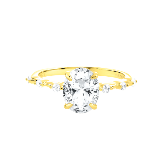 Pierścionek ze srebra 925 | Złocenie 18K 0