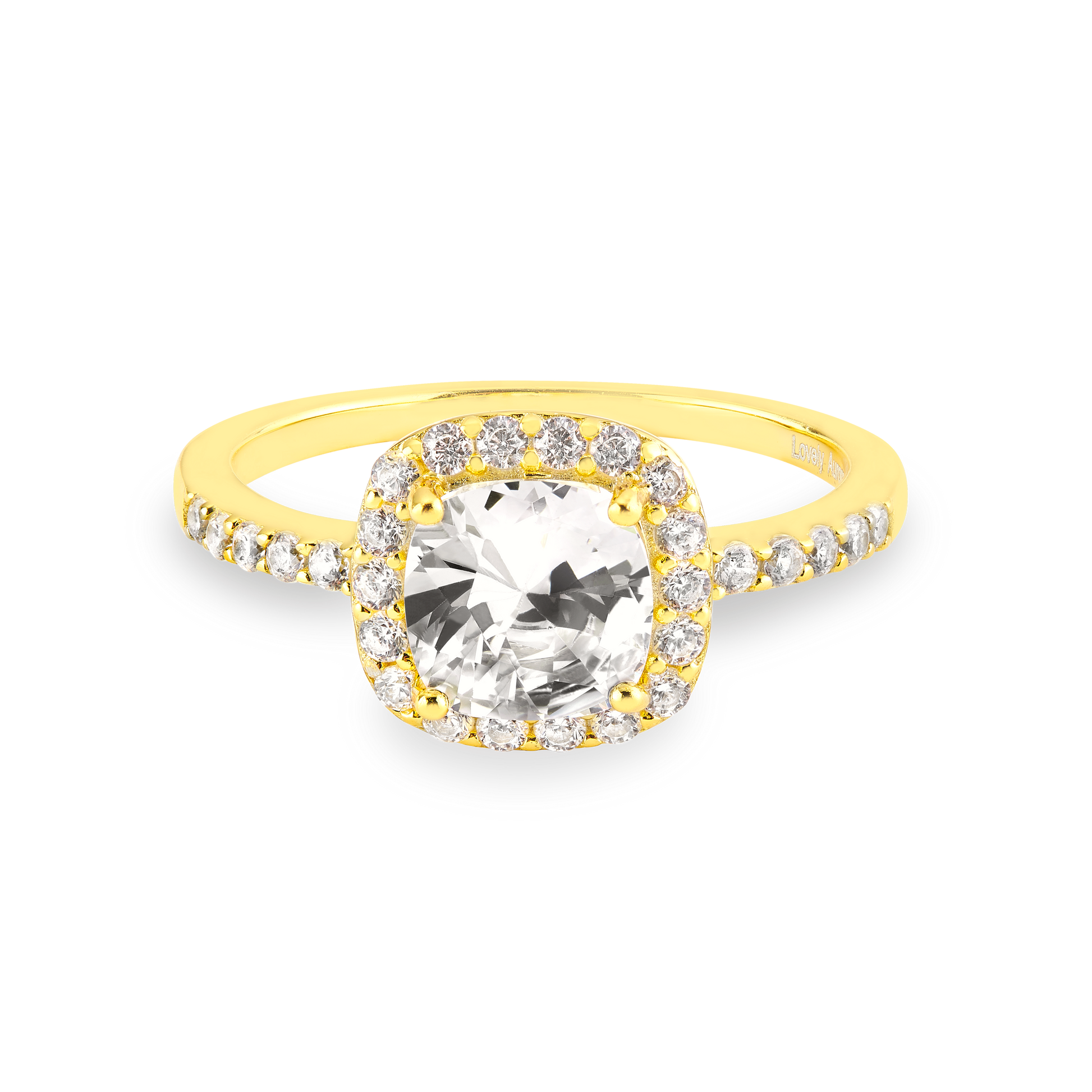 Pierścionek ze srebra 925 | Złocona powłoka 18K 0