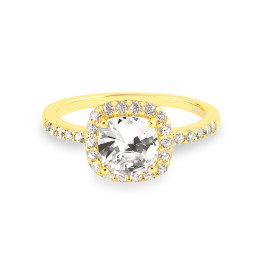 Pierścionek ze srebra 925 | Złocona powłoka 18K 0