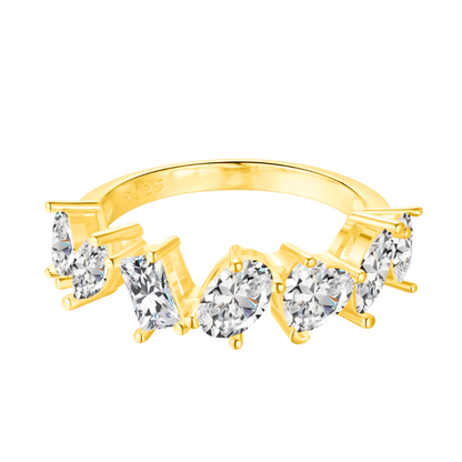 Pierścionek ze srebra 925 | Złocona powłoka 18K 0