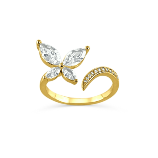 Sierra | Pierścień pozłacany 18-karatowym złotem 0