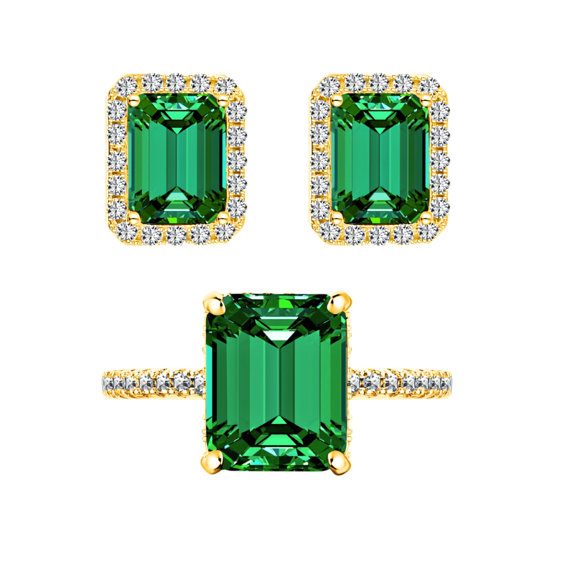 Złoty Pierścionek Emerald Bay | Ręcznie Wykonany 0,02kg 0