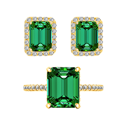 Złoty Pierścionek Emerald Bay | Ręcznie Wykonany 0,02kg 0