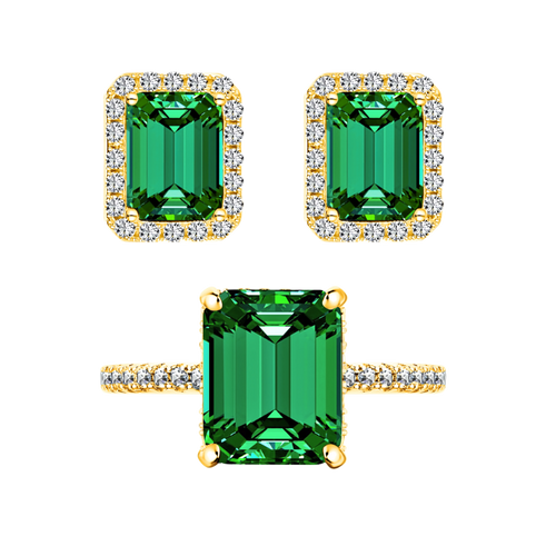 Złoty Pierścionek Emerald Bay | Ręcznie Wykonany 0,02kg 0