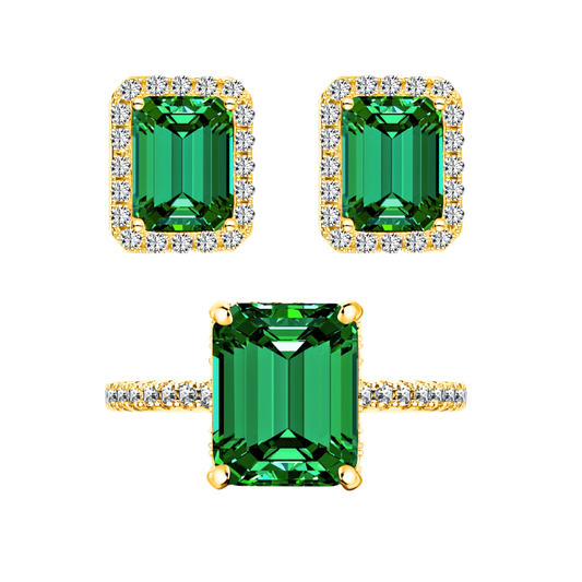 Złoty Pierścionek Emerald Bay | Ręcznie Wykonany 0,02kg 0