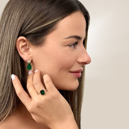 Złoty Pierścionek Emerald Bay | Ręcznie Wykonany 0,02kg 3