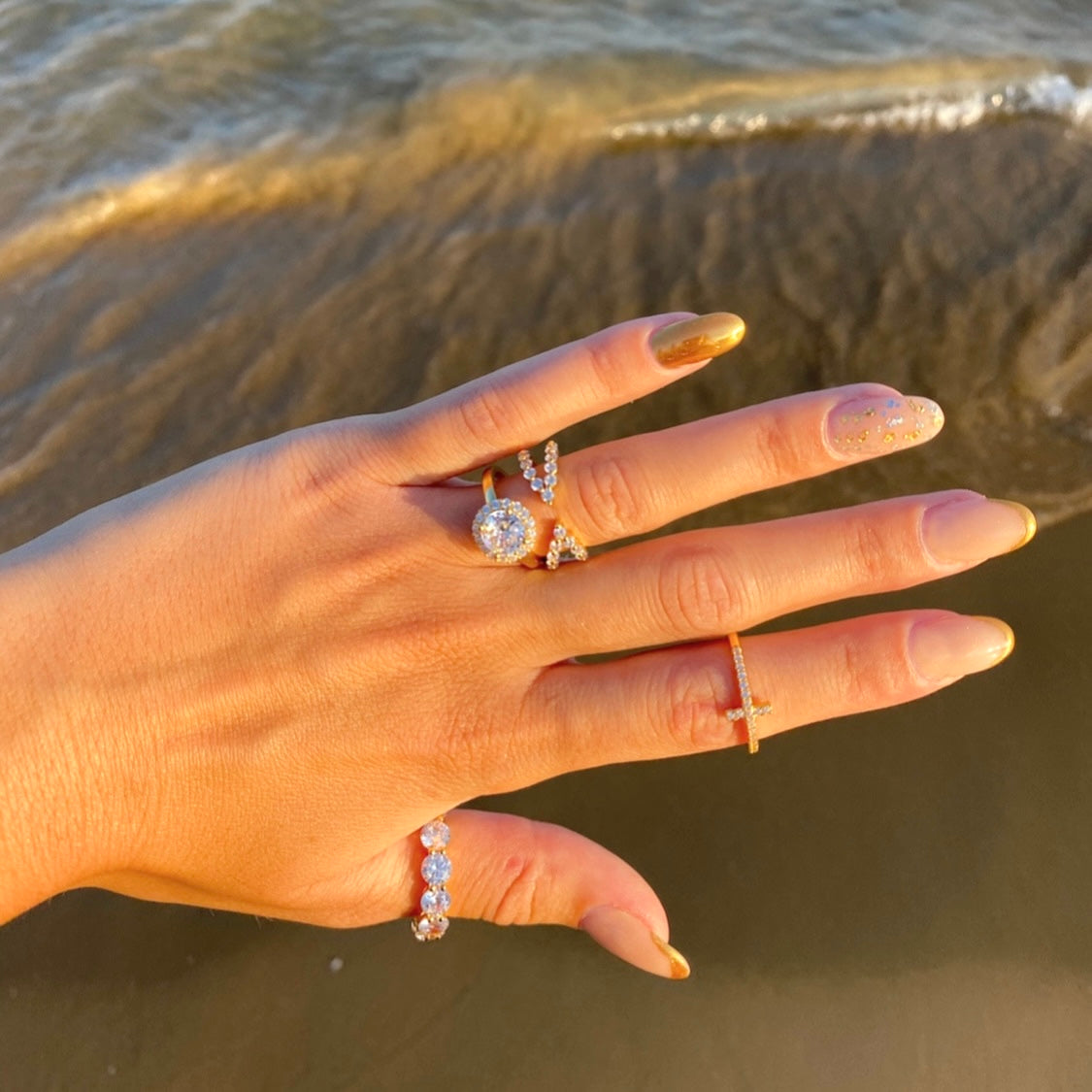 Zurych | pierścionek pozłacany 18-karatowym złotem 0.01kg 3