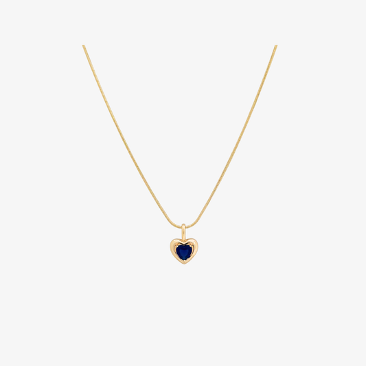 Sapphire Heart Necklace