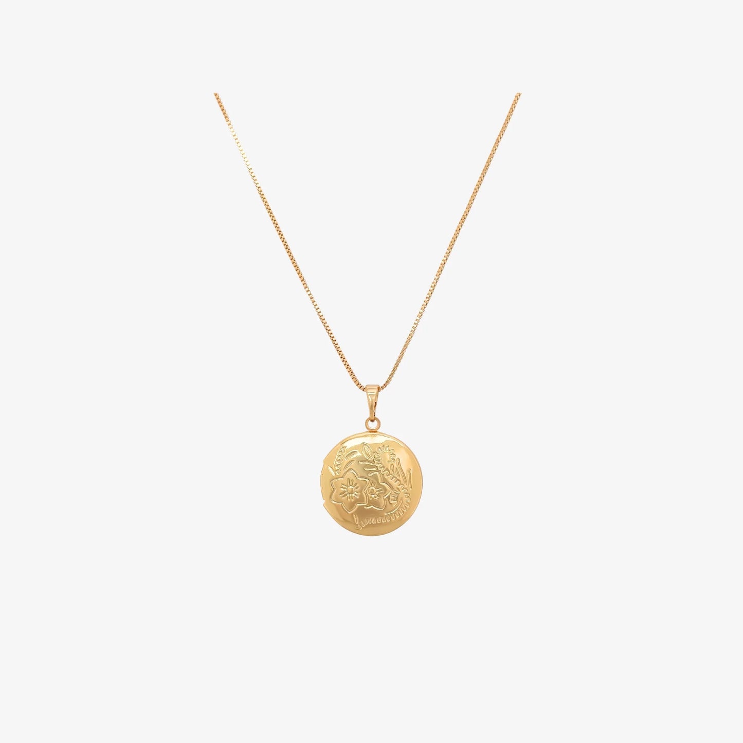 Flowers Locket Necklace