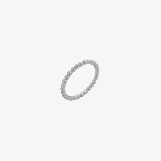 Beaded Thin Band [Silver]