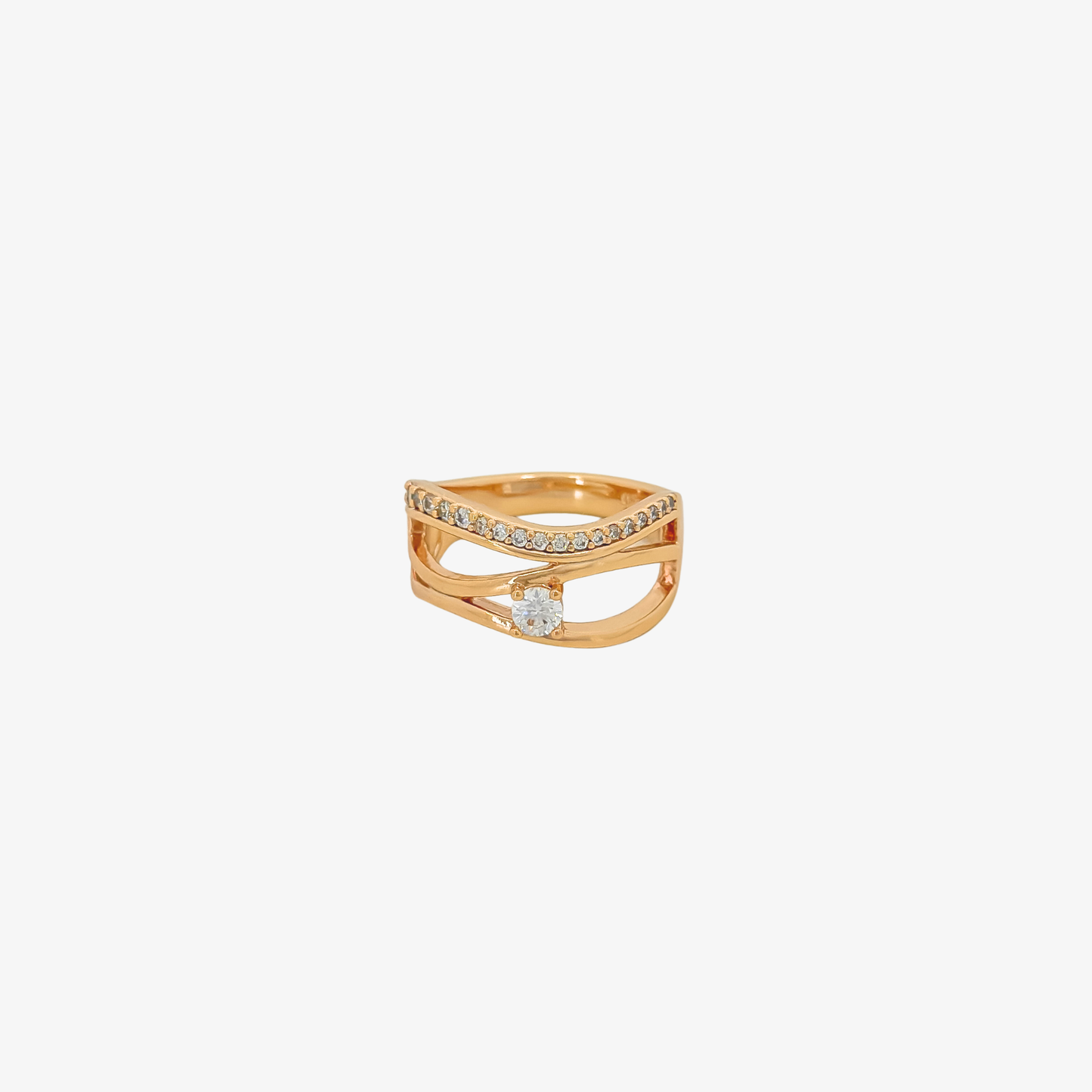 Triple Wavy Ring