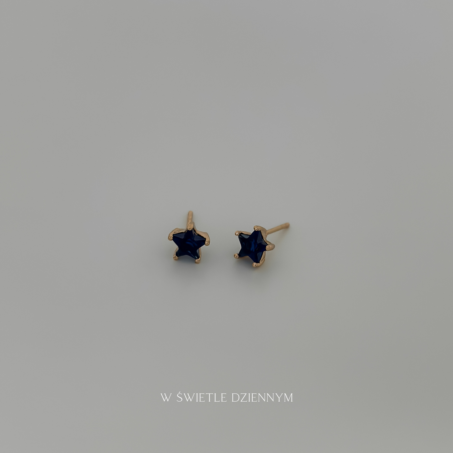 Kolczyki sztyfty Szafir Gwiazda