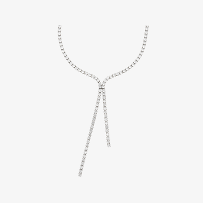 Tennis Flow Necklace [Silver]