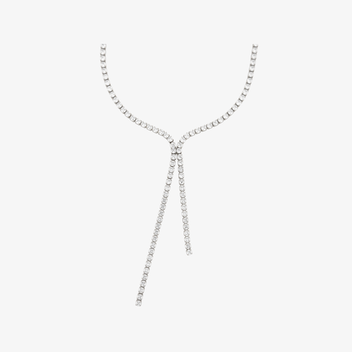 Tennis Flow Necklace [Silver]
