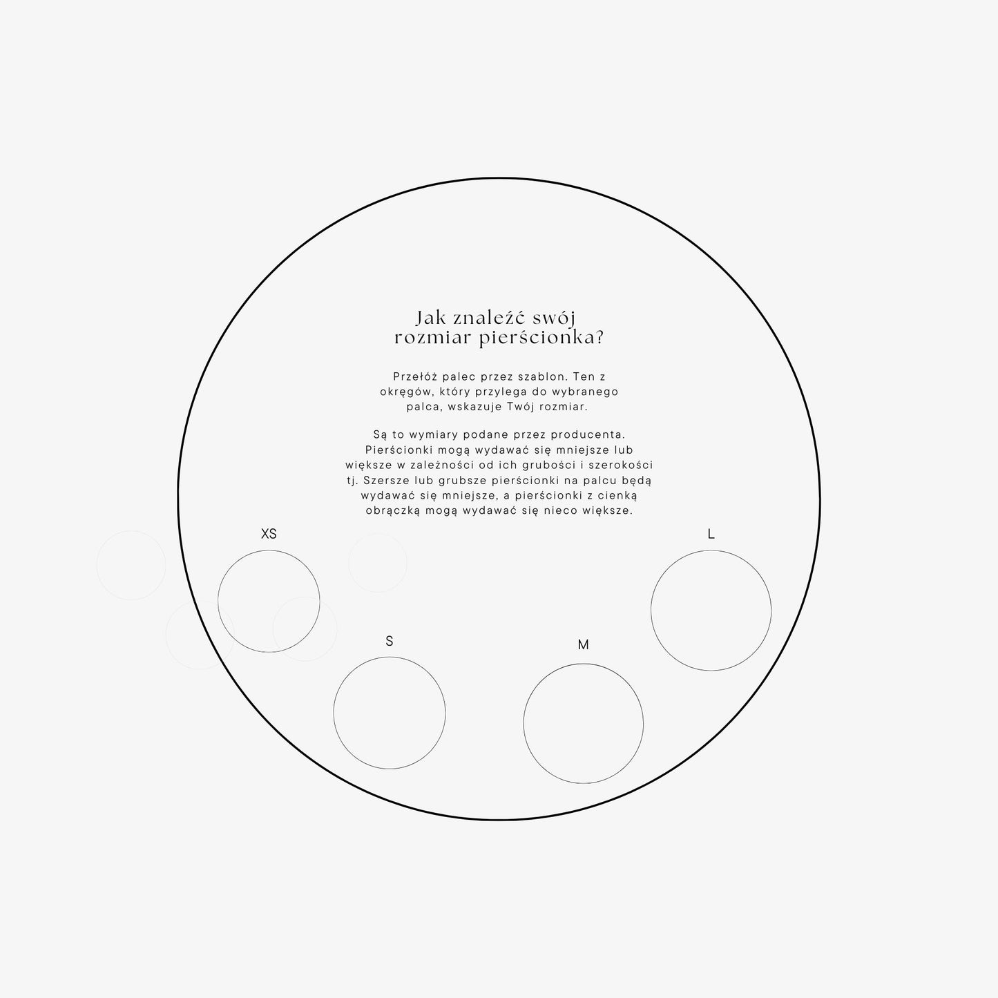 DARMOWY Szablon rozmiarów pierścionka